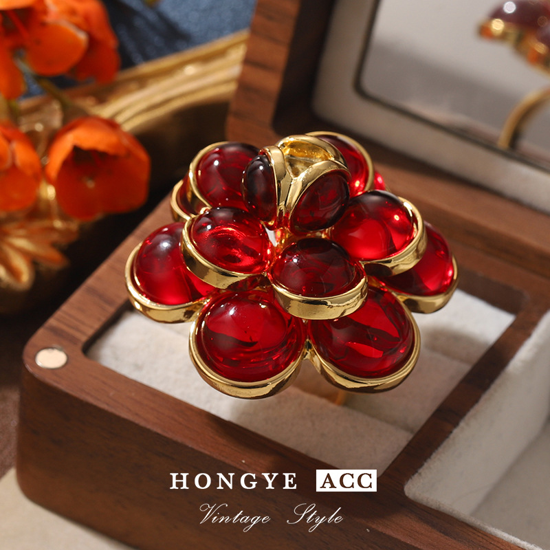 法式复古vintage高档戒指高级感小众中古精致个性西装轻奢指环女详情14