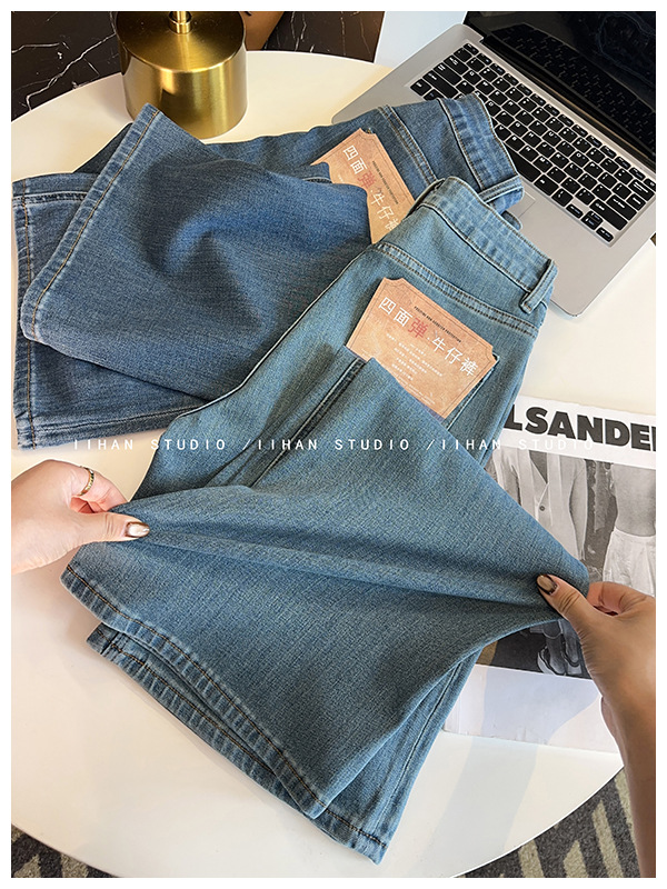 Original comic legs ~! High-waisted stretch flared jeans for women 2025 autumn new style, slimming and versatile long pants pic 5