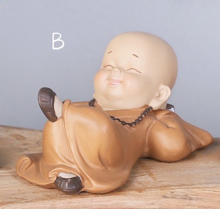 Shangsen Bestsellers: Little Monk Home Decorations, resin handicrafts, tablecloths, living room soft furnishings, and festival gifts pic 2