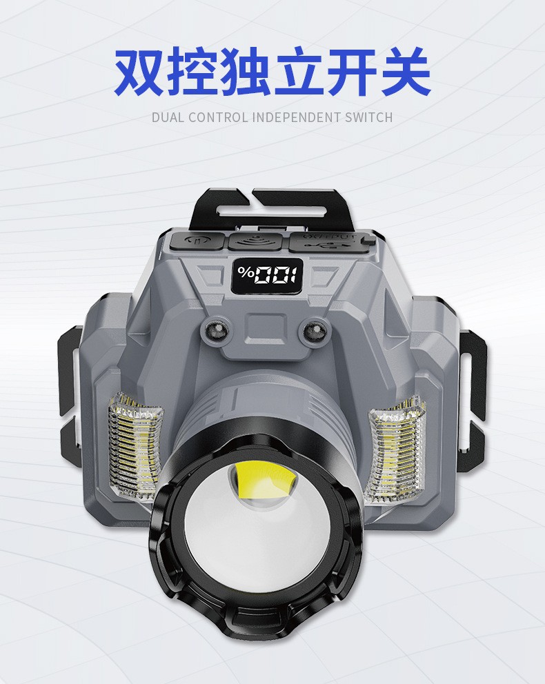 Rechargeable headlamp, high-intensity floodlight, headlamp body, outdoor sports, night running, work flashlight, multi-functional headlamp pic 8