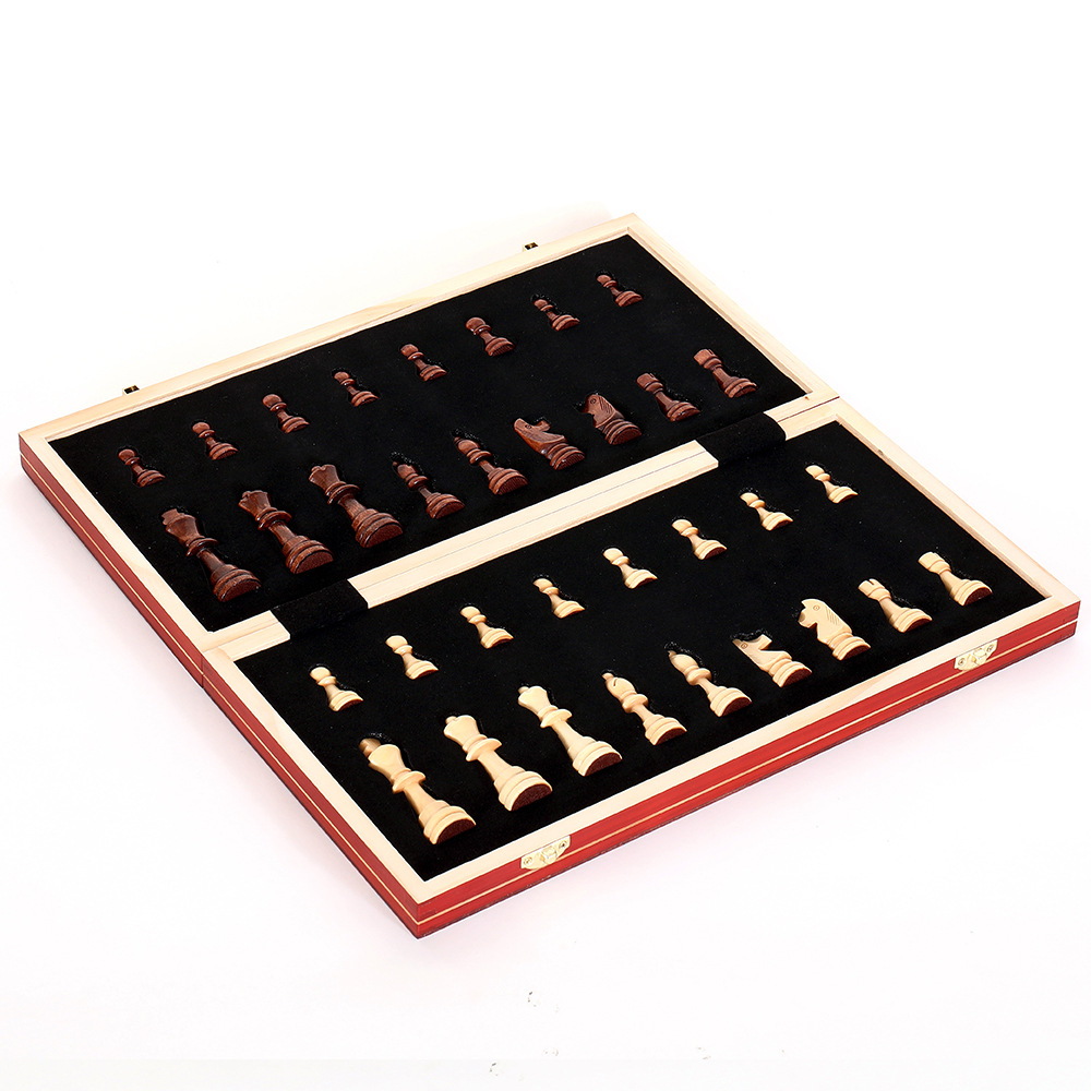 新款磁性国际象棋木质可折叠专业级棋牌桌游玩具厂家跨境详情3