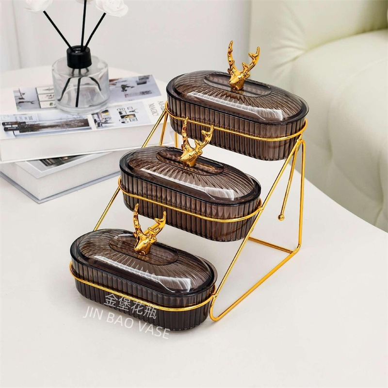 轻奢高颜值玻璃果盘商用水果拼盘家用创意分格干果盒小吃零食盘详情39