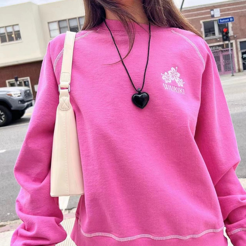 fever同款皮质爱心麻绳项链 黑桃心时髦百搭可调节可爱辣妹项链详情2