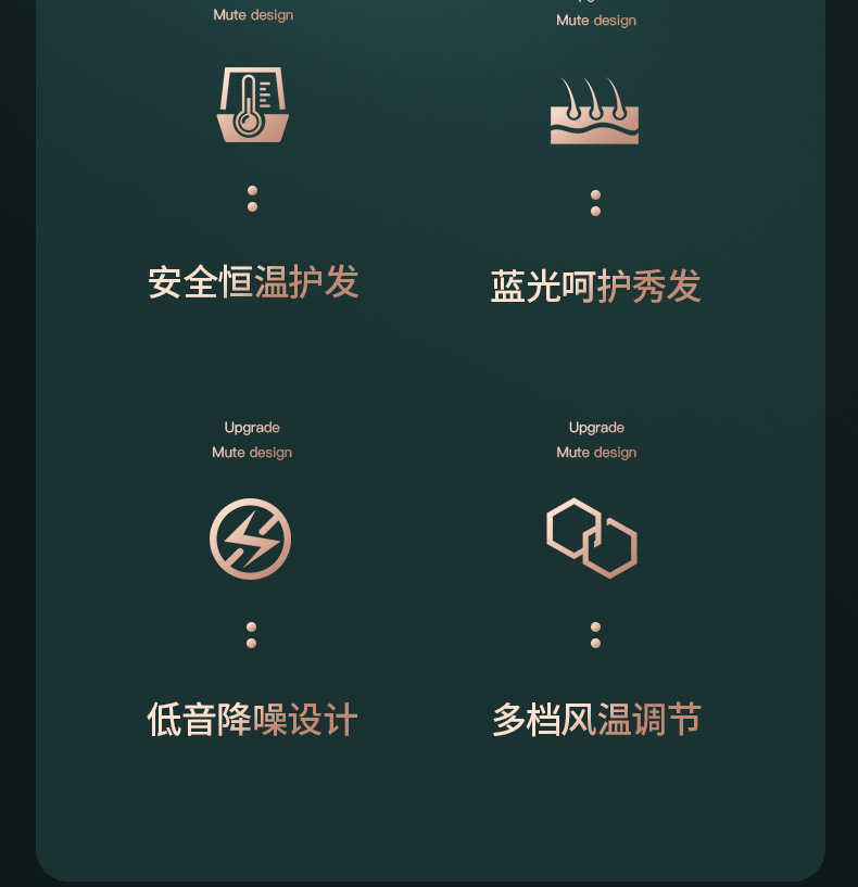 跨境电商电吹风机家用蓝光冷热风大功率宿舍学生发型师专用吹风筒详情4