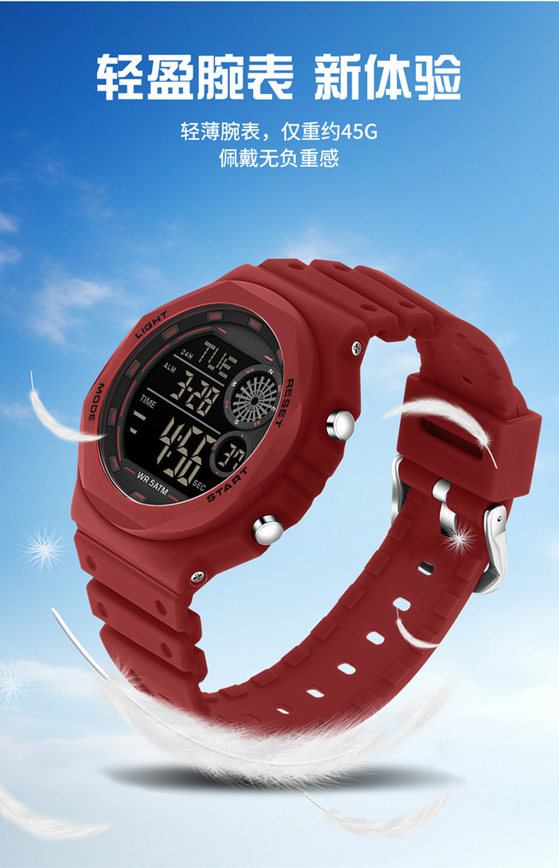 HANSHI electronic watch, multi-functional outdoor sports waterproof watch for teenagers and students, diving watch pic 8