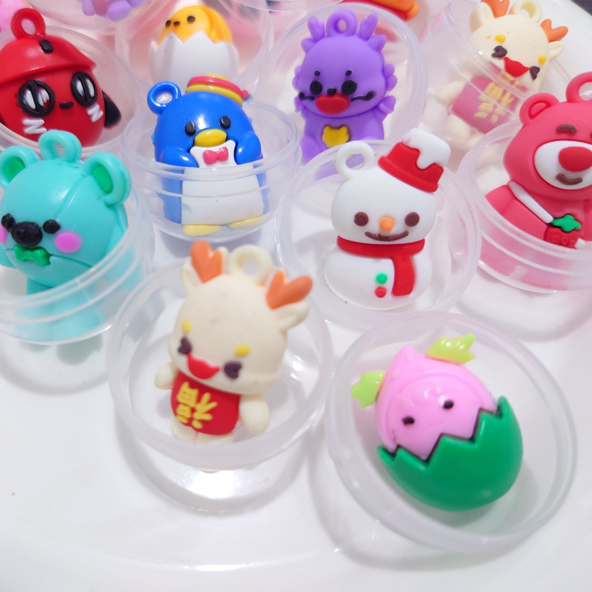 32mm透明公仔扭蛋玩具一元投币游戏扭蛋机弹力球扭扭蛋球批发详情4