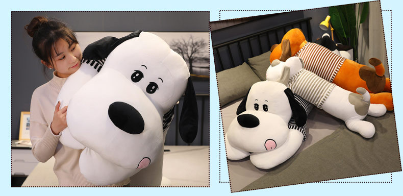 男女款抱着睡觉毛绒玩具狗狗公仔大号娃娃可拆洗趴趴狗抱枕超软详情11