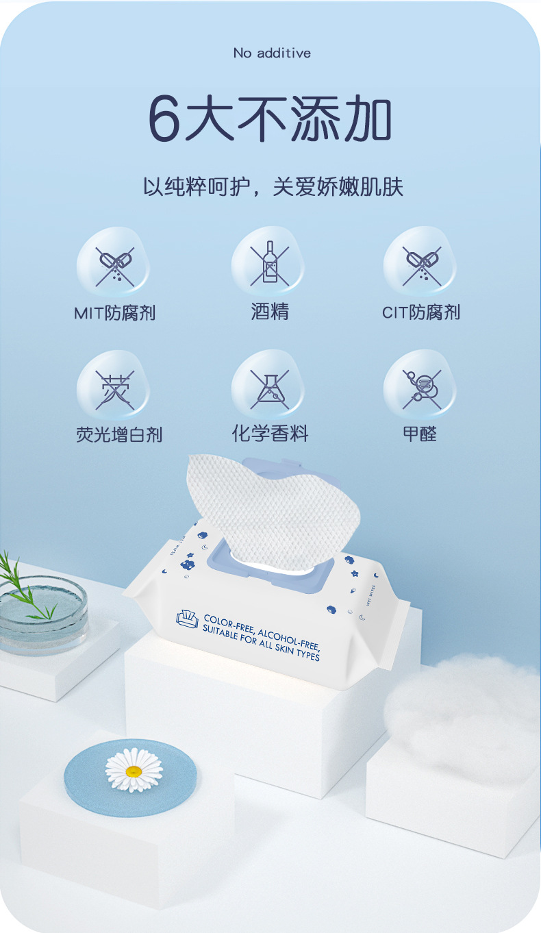 跨境外贸婴儿湿巾大包母婴洗脸湿纸巾清洁儿童手口湿巾纸OEM定制详情12