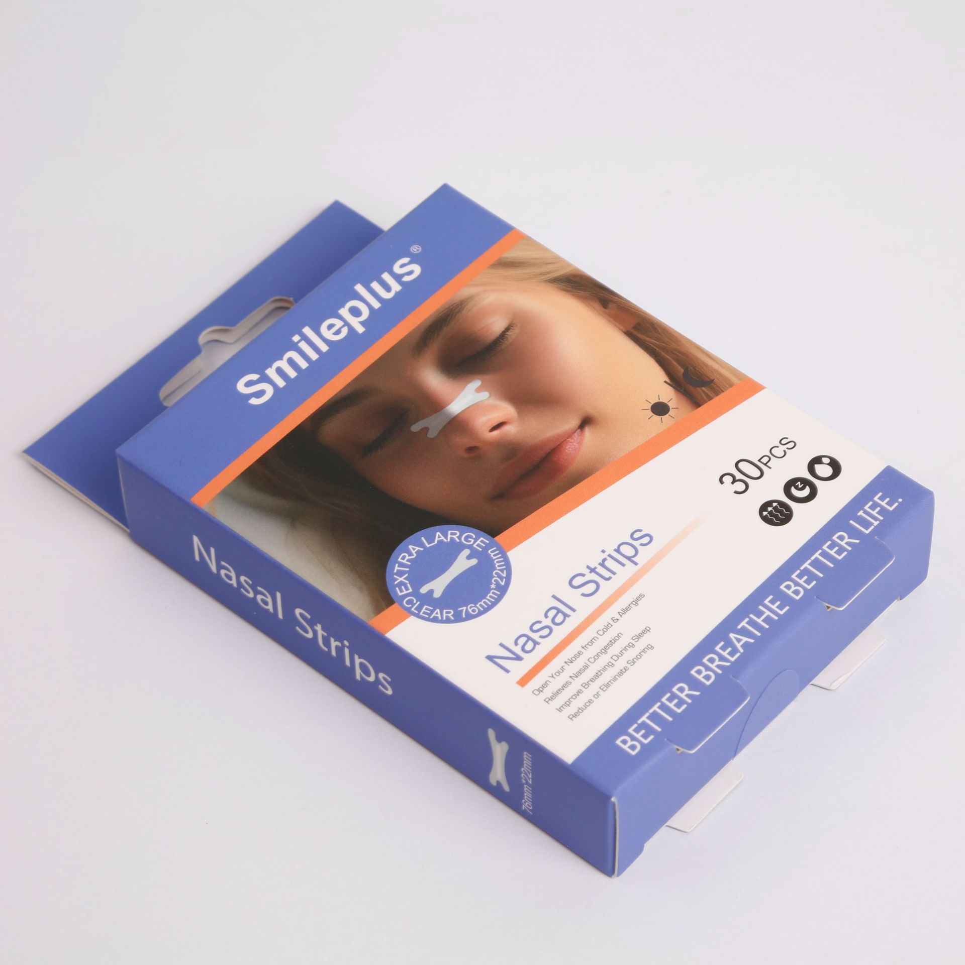 仅供跨境厂家直发抗疲劳止鼾透气性鼻贴跨境批发详情2