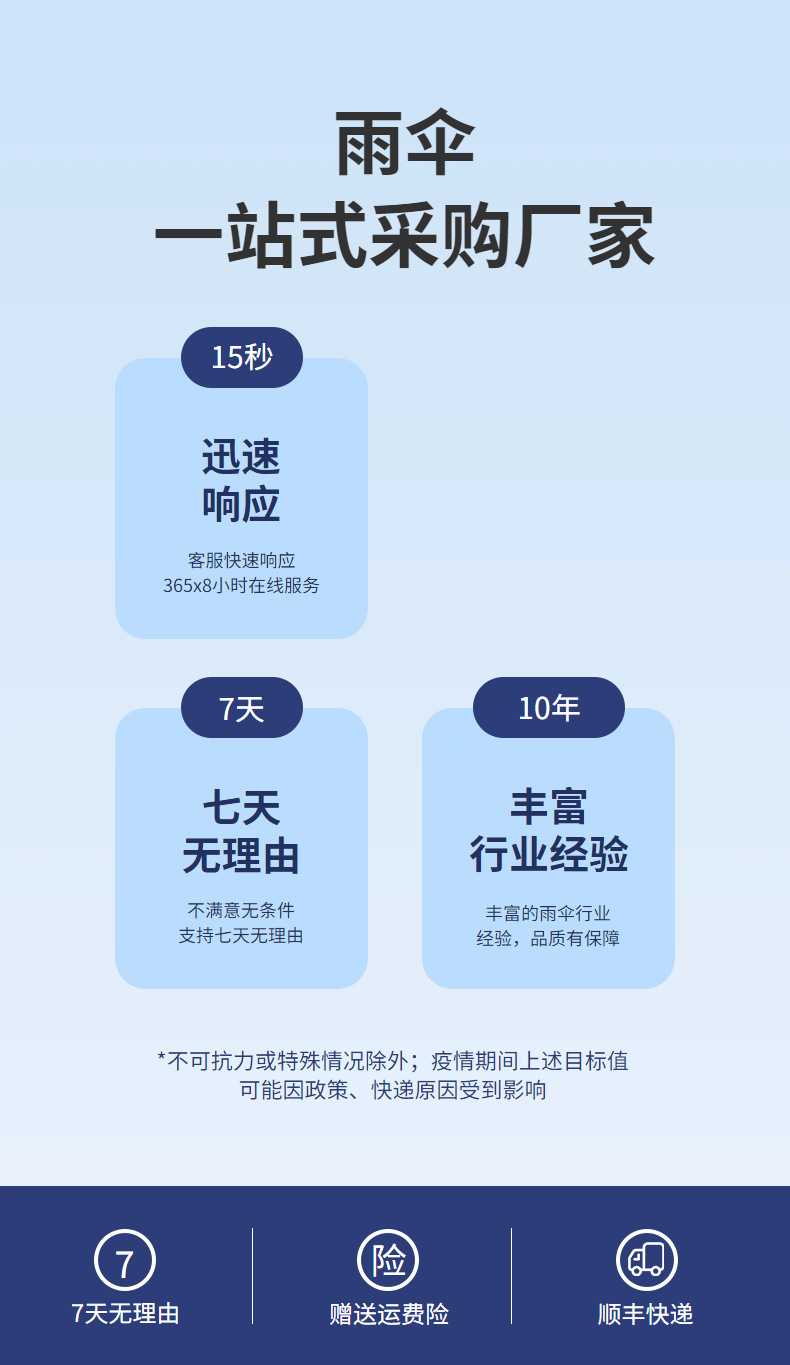 新款10骨三折自动反向雨伞配色手柄三折男士商务雨伞印logo详情10