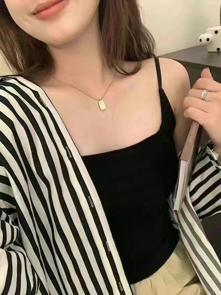 爆款性感纯棉吊带背心女肩带可调节固定杯垫内搭外穿显瘦打底上衣详情17