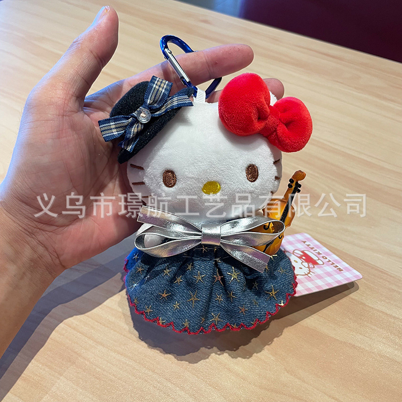 hellokitty small pendant plush toy, genuine Hello kitty cat doll, Hello Kitty keychain bag pendant pic 2