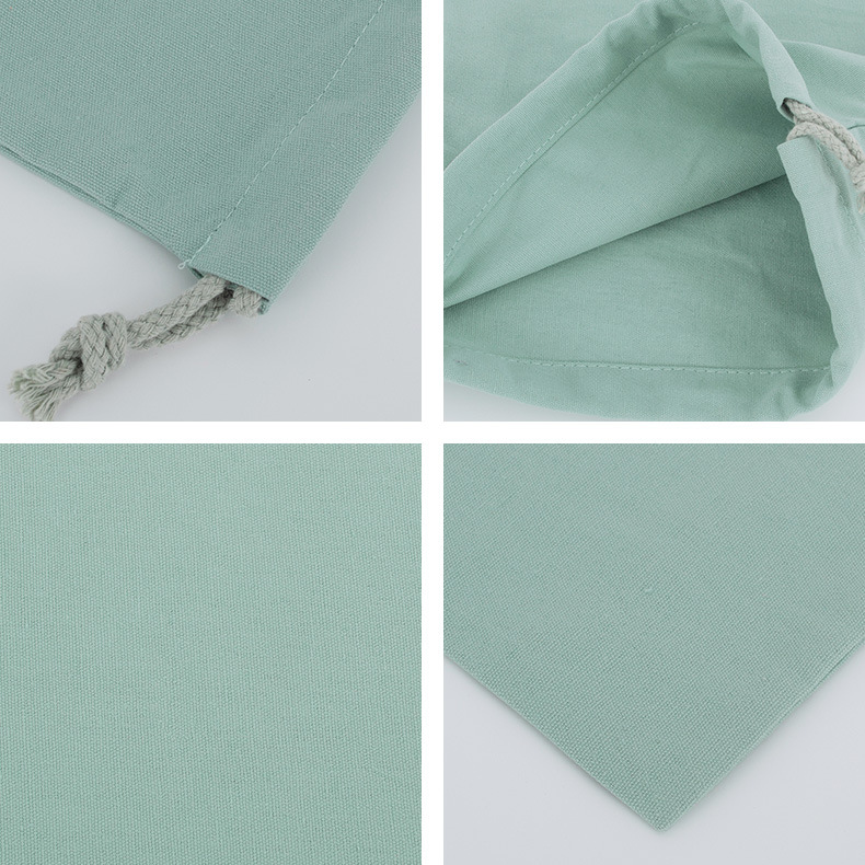 Wholesale and in-stock white drawstring cotton drawstring bags, blank eco-friendly gift packaging, storage canvas drawstring bags pic 49