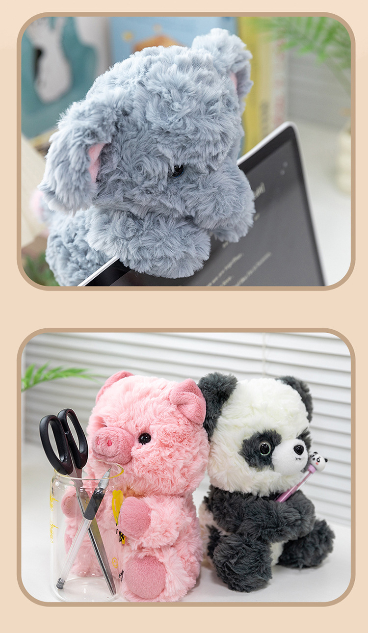 新款桌陪系列小动物毛绒玩具熊猫掌中宝陪伴安抚坐姿礼物公仔娃娃详情11