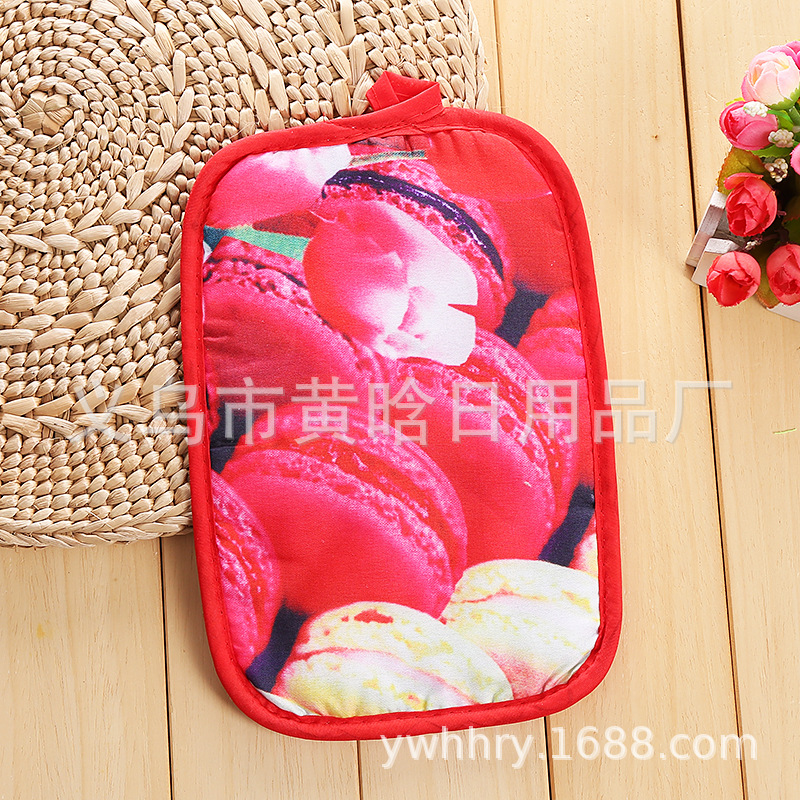 【 Chi Jia 】 Digital Printed extended heat insulation pad, kitchen fabric placemats, European-style heat insulation microwave oven pad pic 3