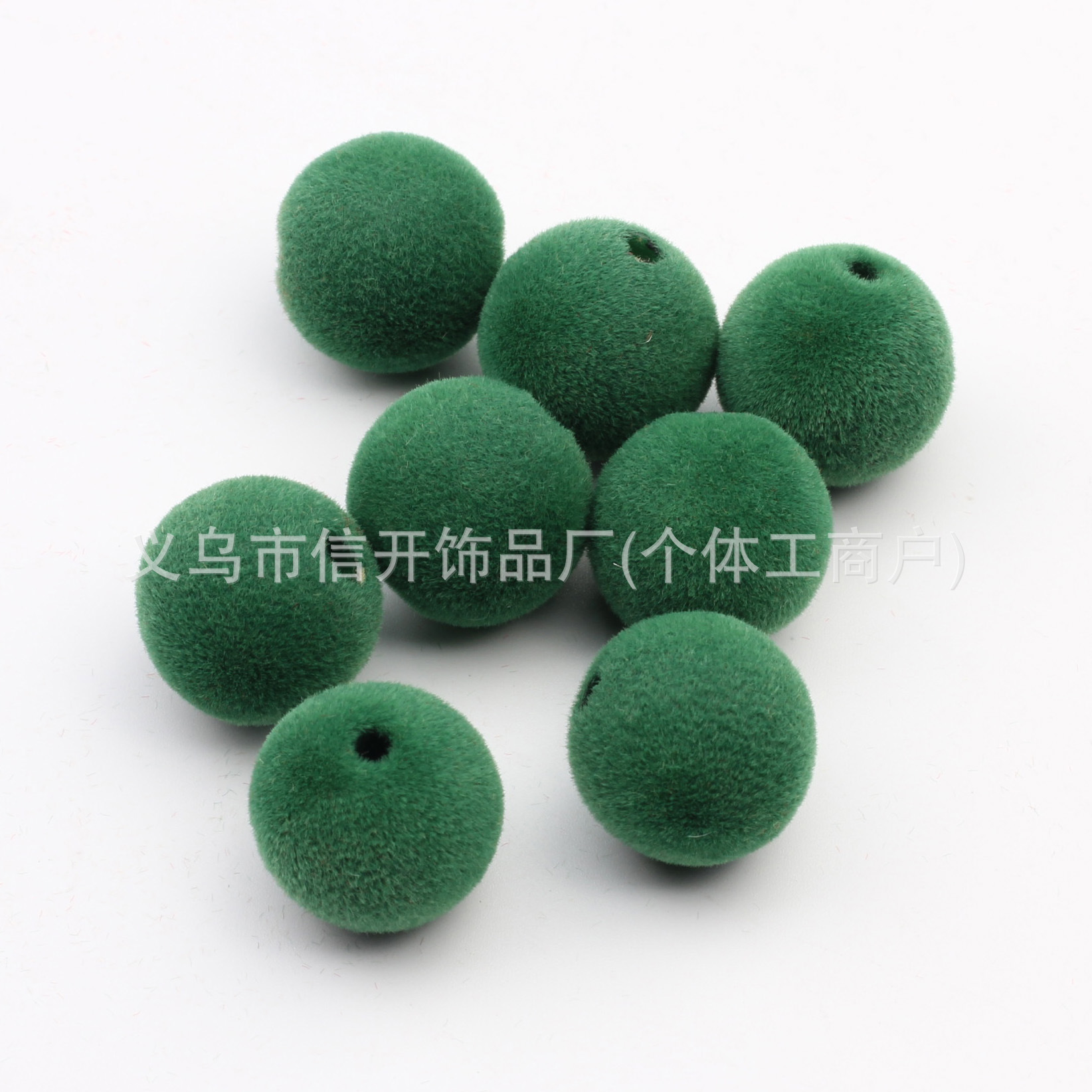 通孔植绒圣诞系列圆珠串珠笔饰品配件手机钥匙链手工diy饰品材料详情9