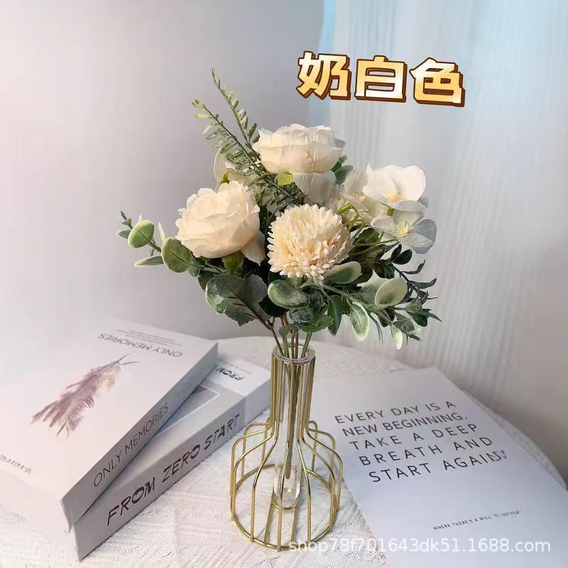 人造绢花仿真小花家居室内装饰婚庆小花把束小花茶语组合花详情5
