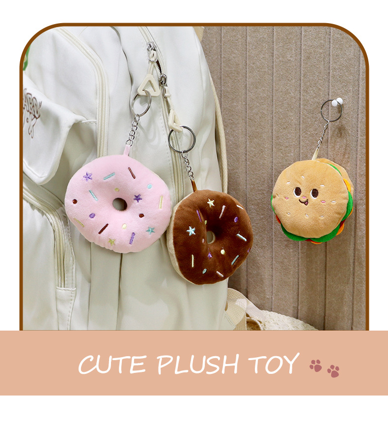 【 Yun Guan Gifts 】 Cute French fries, hamburger croissants, plush pendants, wholesale event gifts, dolls, keychains pic 13