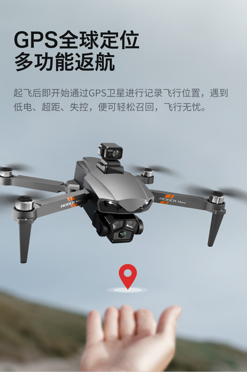 Cross-border RG601MAX high-definition 1080P aerial photography obstacle avoidance drone GPS return brushless four-axis remote control aircraft pic 11