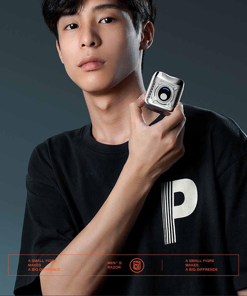 Mini剃须刀男士电动迷你旅行便捷式刮胡刀剃胡刀2024新款礼品印制详情17