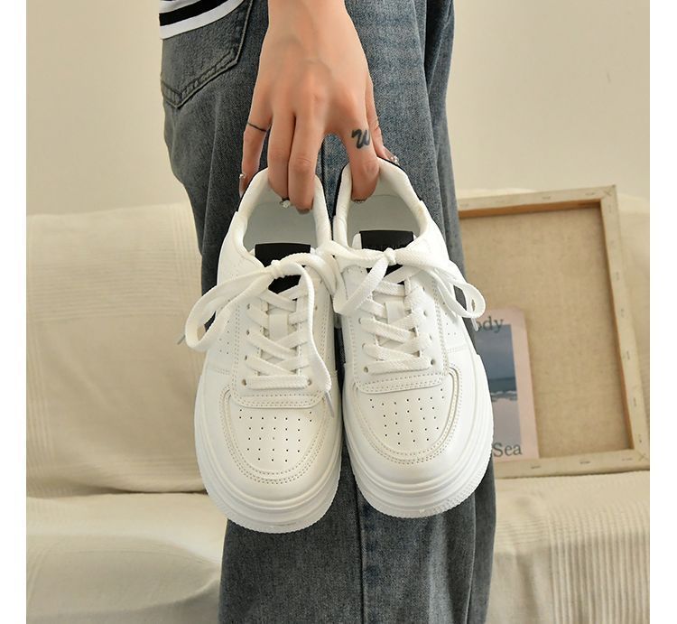 厚底小白鞋女2024新款薄款透气女运动休闲鞋子女增高6cm板鞋女Q-1详情14