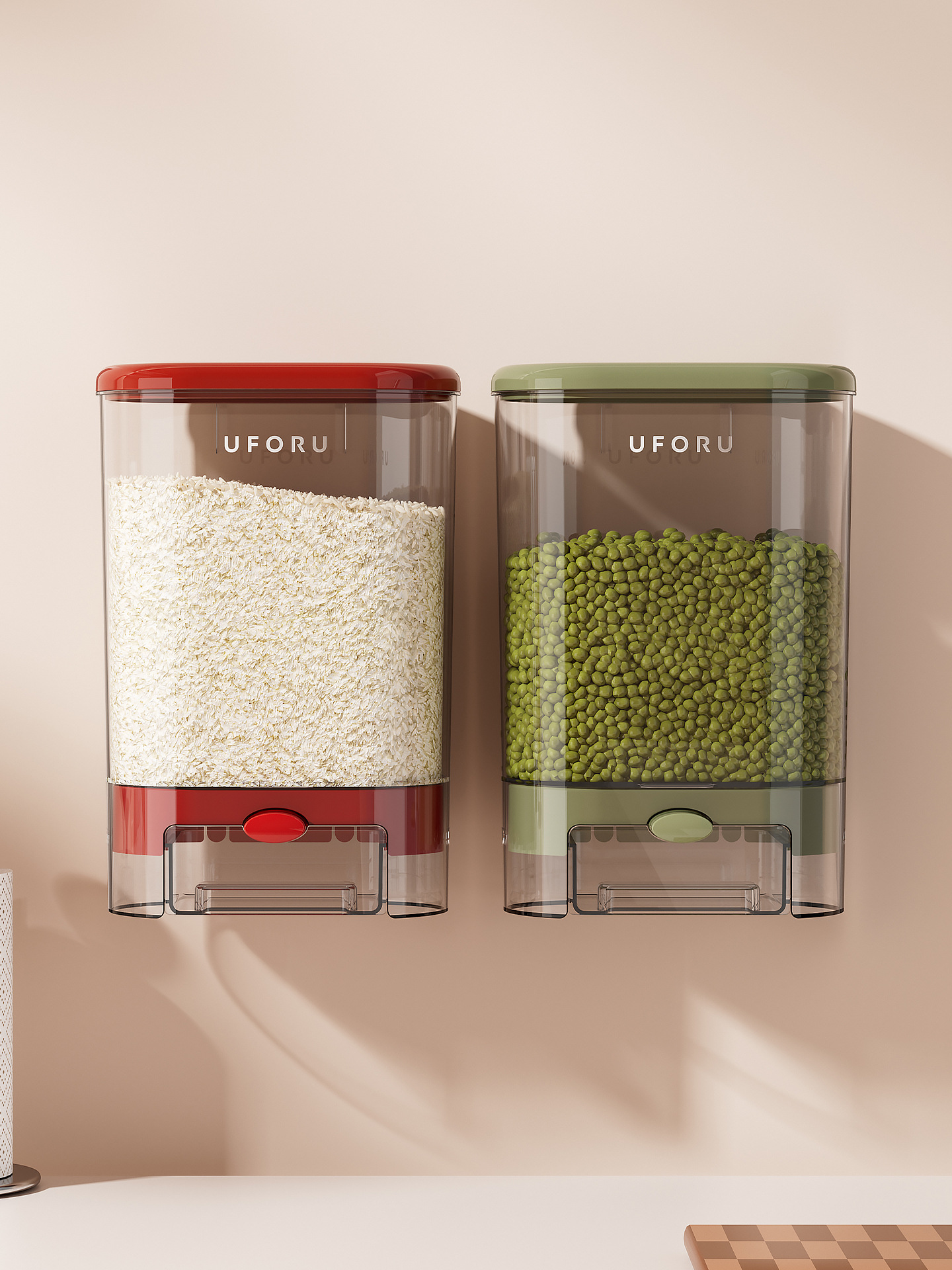 Sealed jar, household kitchen wall-mounted food-grade grain storage bucket, large-capacity press-out rice and grain jar pic 13