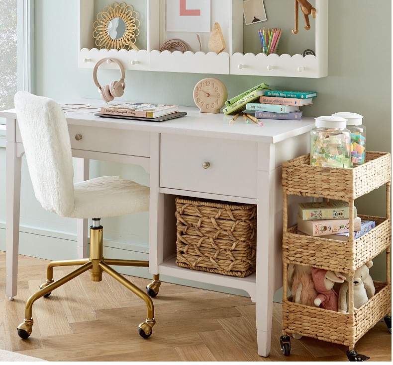 北欧风带轮草编储物架杂物置物架手工编织收纳整理架多层收纳筐详情13