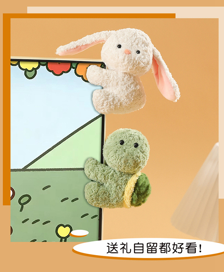 Cute doll computer clips, second-generation office desk companions, plush toys, desktop decorations, cats wholesale pic 9