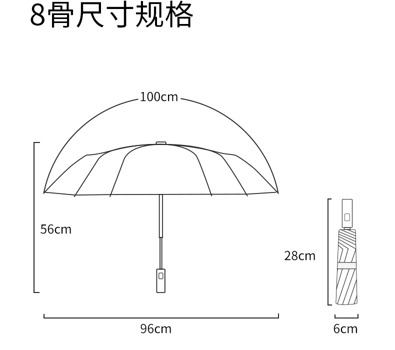 全自动雨伞晴雨两用防晒防紫外线现货批发定制广告logo男女太阳伞详情18