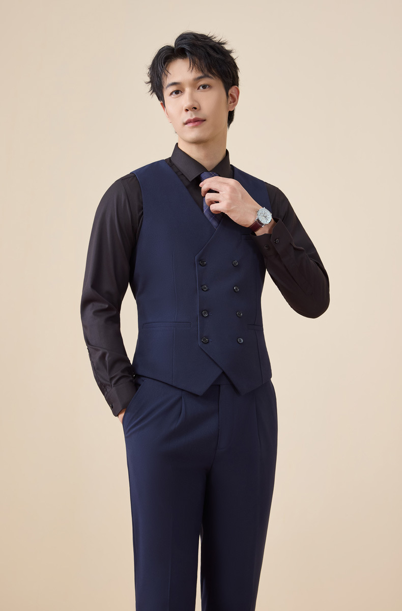 New double-breasted suit set for men autumn and winter pic 26