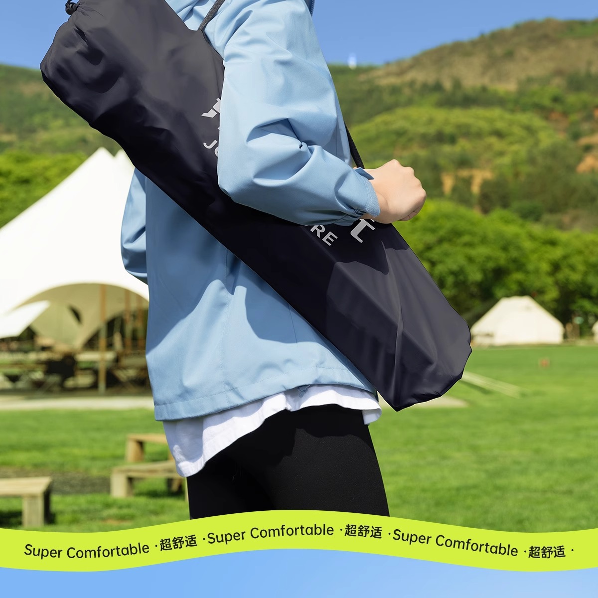 户外折叠椅子月亮椅户外用品大全露营桌椅套装钓鱼折叠椅有靠背详情16