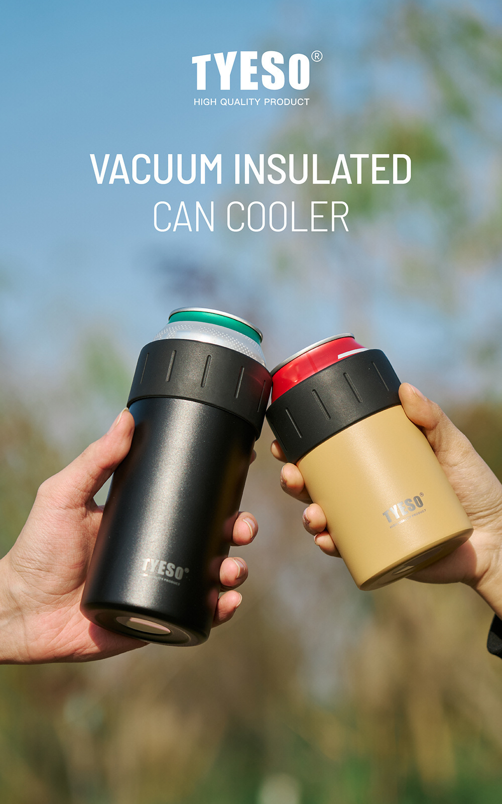 TYESO stainless steel insulated portable cold cup 180ml uncovered cup pic 1