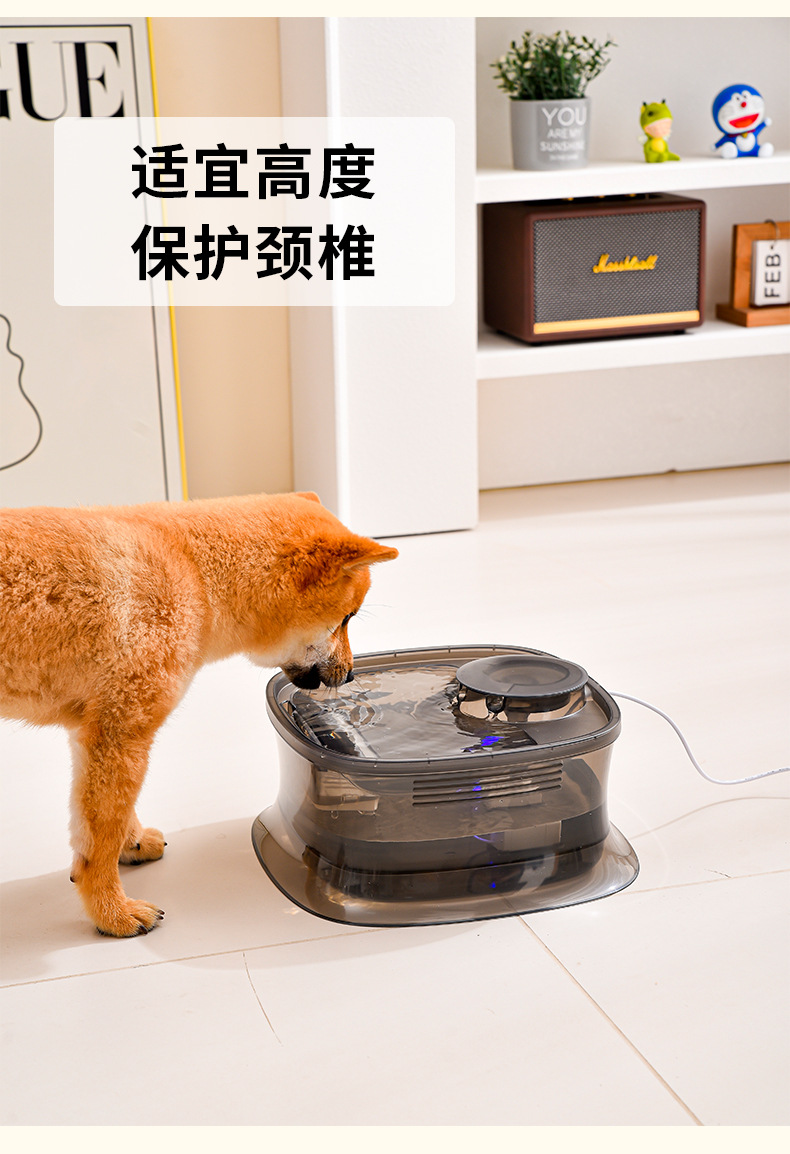 Factory pet water dispenser, automatic circulation filtration, dog water dispenser, intelligent pet water feeder, mobile water dispenser pic 11