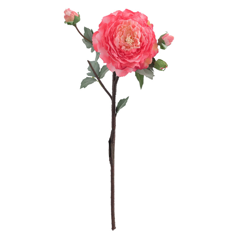 欧式复古仿真花焦边大牡丹假花芍药客厅餐桌花瓶插花绢花摄影道具详情14