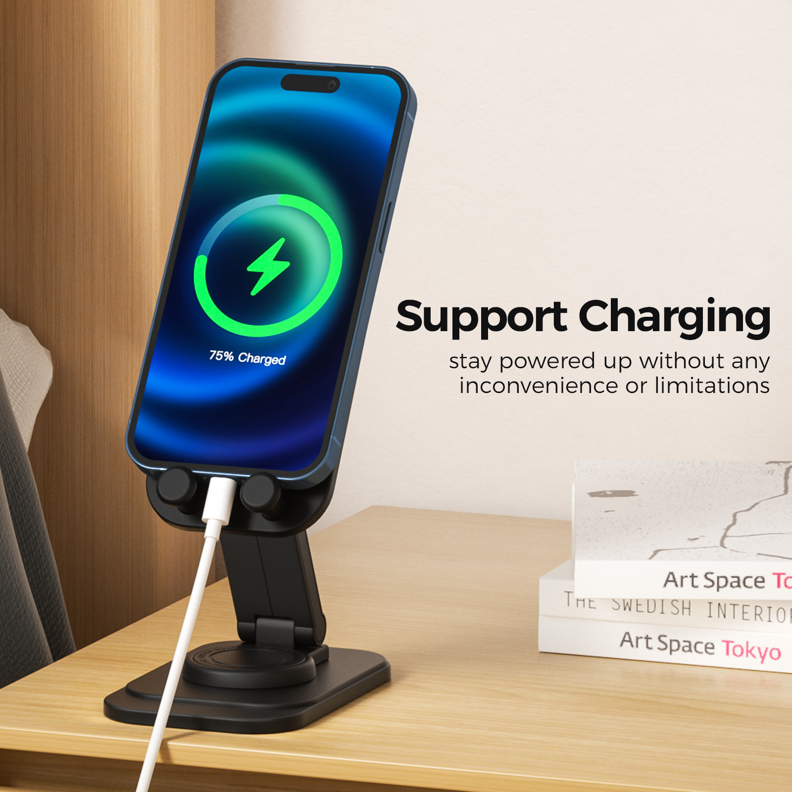 稳固塑料360度旋转折叠手机支架桌面手机座手机架促销礼品专用详情19