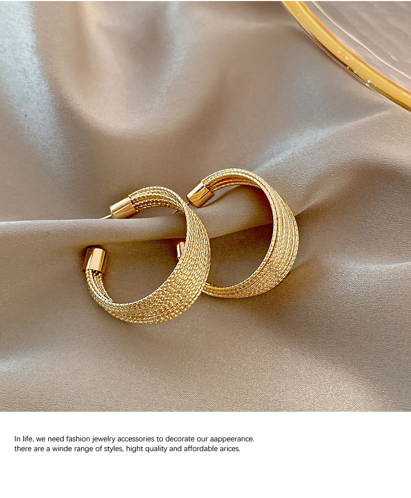 s925银针欧美夸张设计感耳圈2023年新款气质小众耳环网红轻奢耳饰详情7