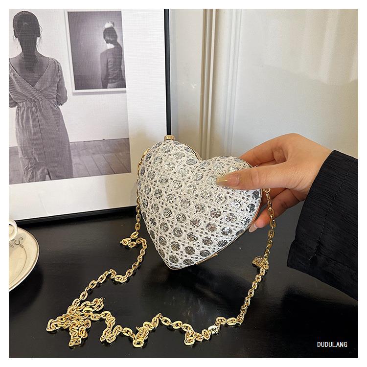 跨境包包女2024夏季新款晚宴包欧美时尚洋气单肩包亮片爱心包详情20