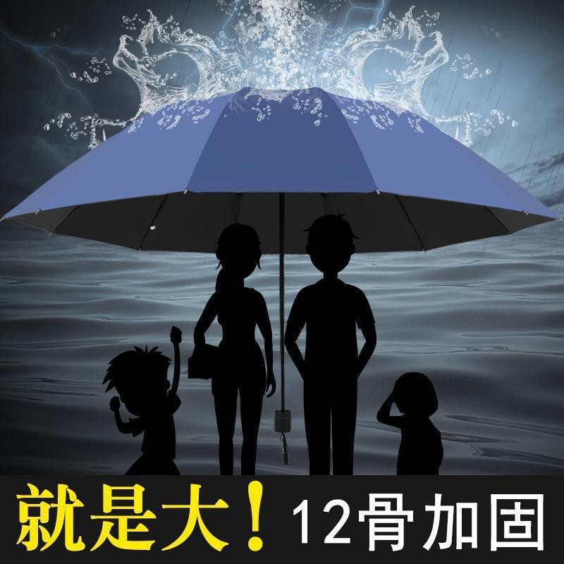 大号超大雨伞男女双人手动晴雨两用折叠伞学生加厚黑胶防晒遮阳伞详情3