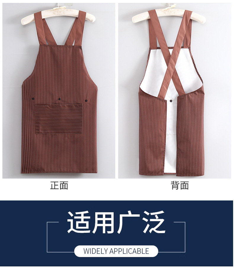 Kitchen household apron, hand-drying, water-absorbing, dirt-resistant, high appearance level, thin waist, milk tea shop, catering, summer household apron sleeve pic 9