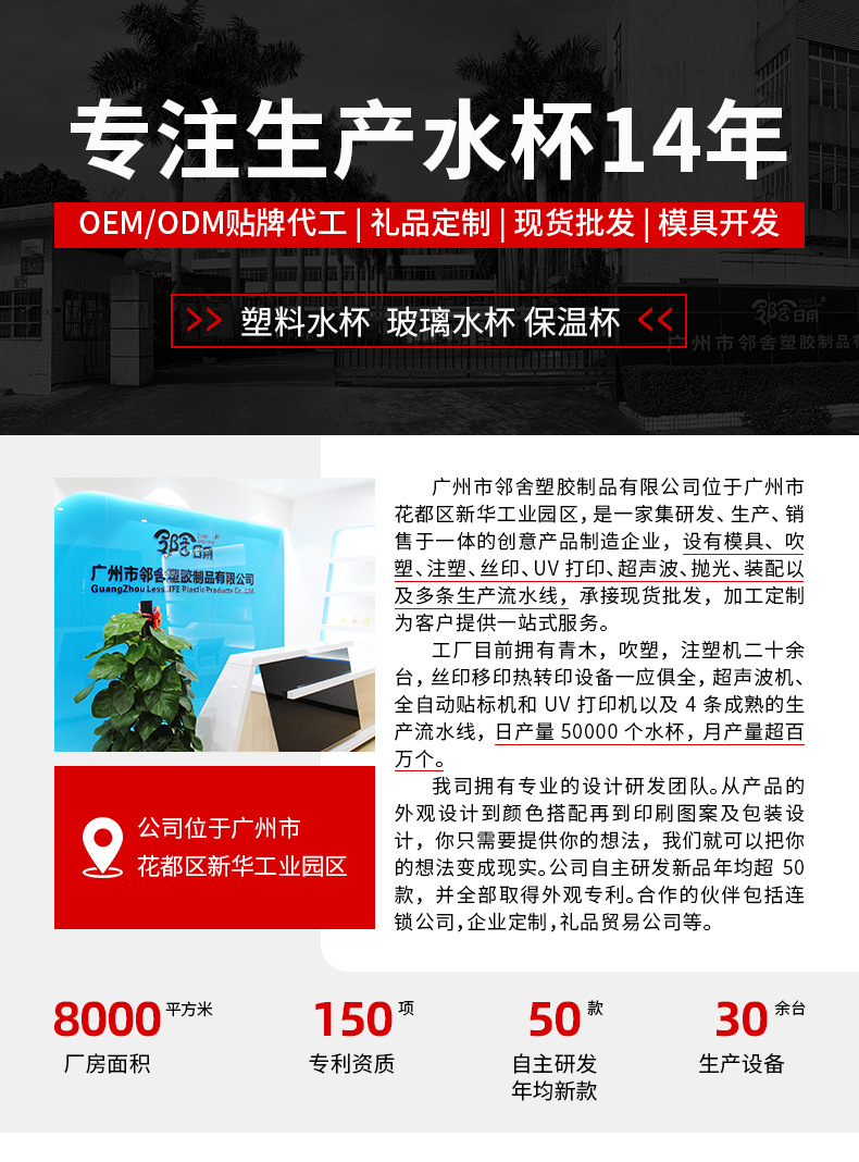 新款便携户外运动水杯男女商务直身塑料杯批发创意活动礼品随手杯详情46