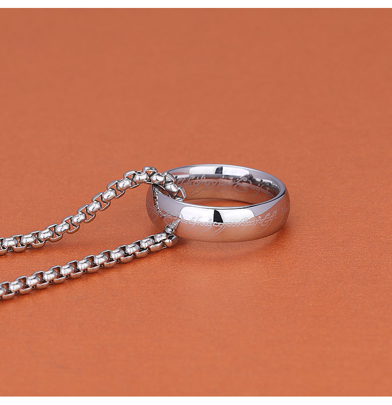 European and American popular and versatile sweater chains, pearl chains, ring king stainless steel necklaces, ring pendants, Amazon accessories pic 8