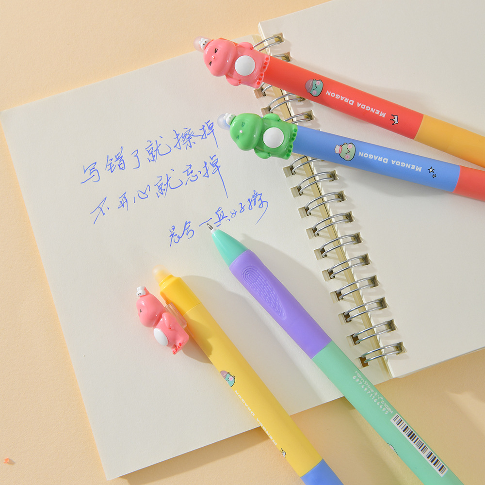 Chenxi Fun Dinosaur Gel Pen Black Pen Blue Erasable Pen ST Pen Tip 0.5mm Creative Student Exercise Pen pic 9