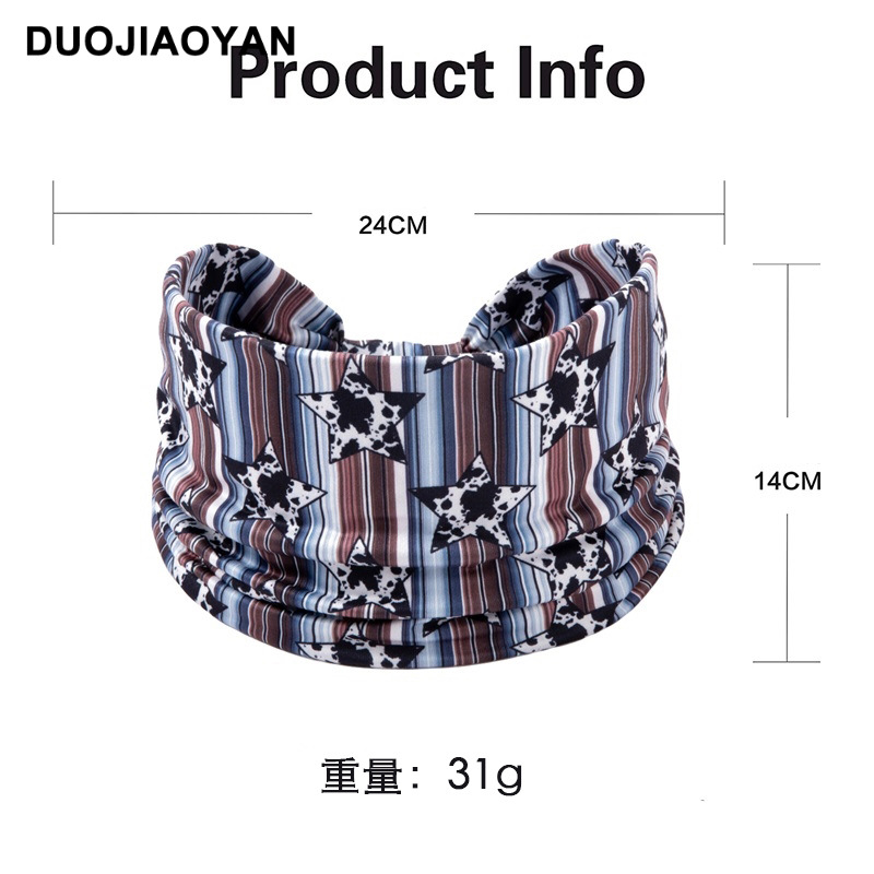 Wholesale of a variety of charming new sporty hair bands, edge knotted hair ties, colorful striped star headscarves, headbands and hair accessories pic 3