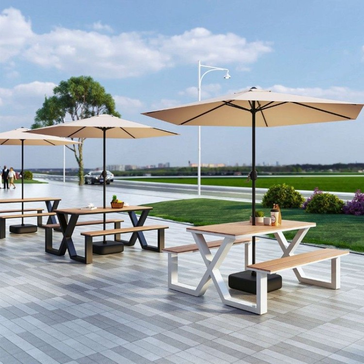 Star Factory Courtyard Homestay Villa Beach Leisure Outdoor Hotel Sunshade Umbrella Central Column Umbrella Integrated table and Chair pic 1