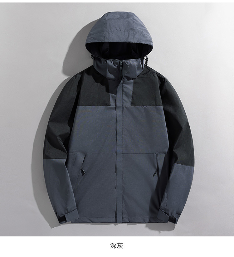 厂家北脸春秋薄款户外单层情侣冲锋衣男士防风防水外套女潮服定制详情18