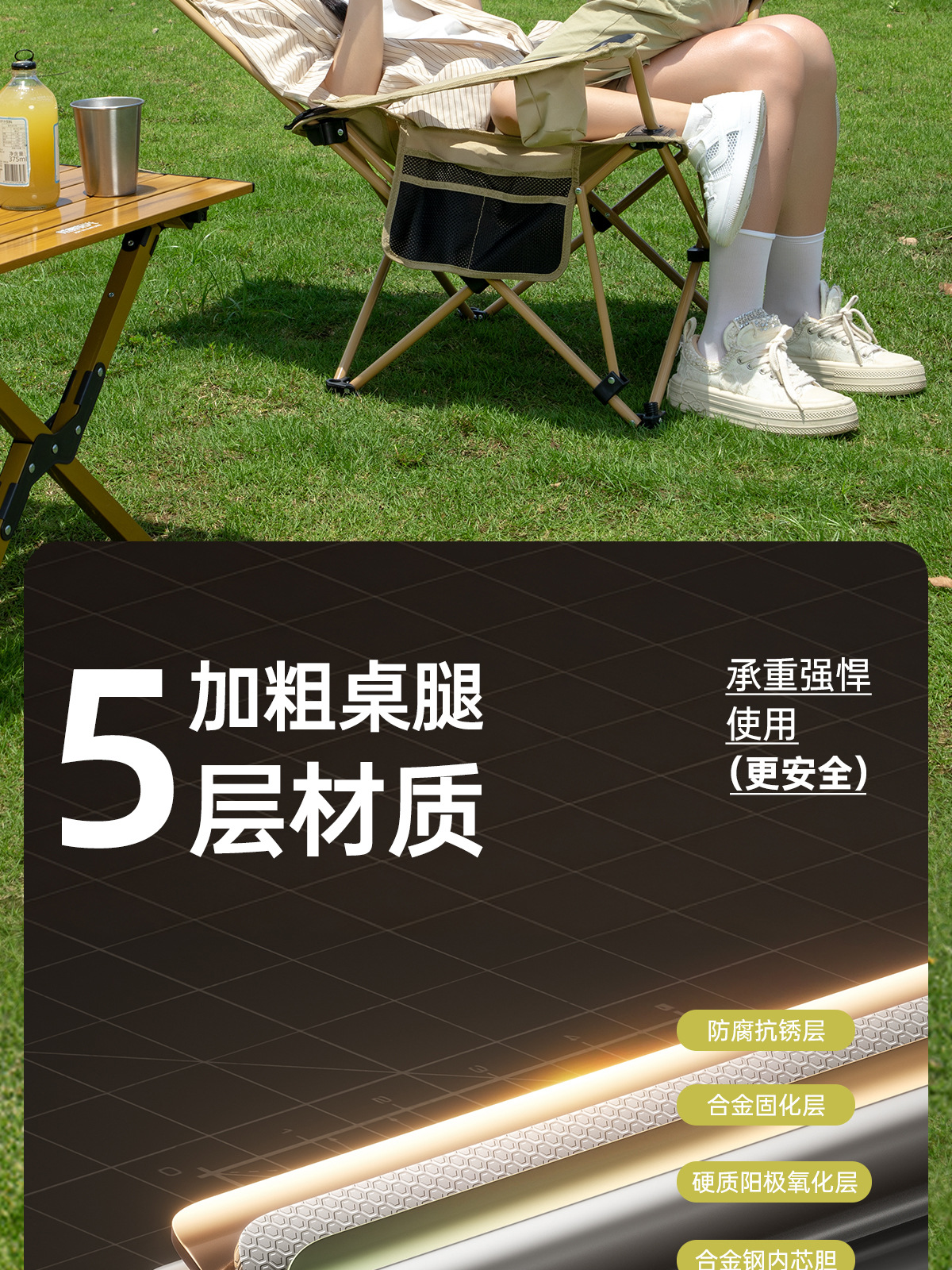 户外折叠躺椅便携折叠椅子可躺可睡午睡椅野餐露营沙滩椅户外椅子详情16