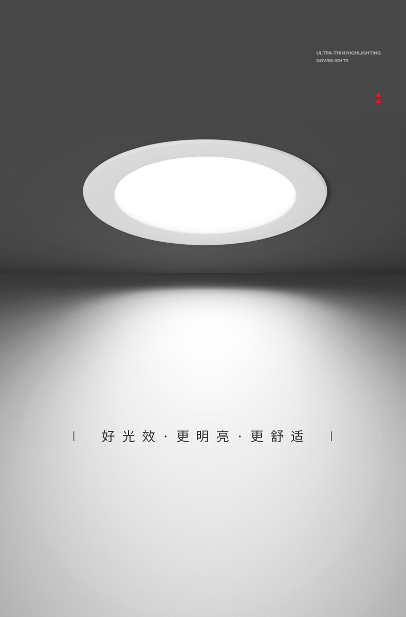 超薄led筒灯嵌入式2.5寸4寸12W6寸20W8寸24W开孔12公分15公分筒灯详情3