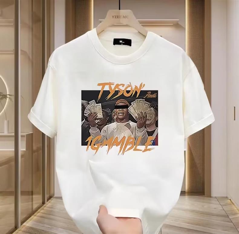 跨境夏季新款男士短袖t恤国潮圆领修身潮流休闲百搭速干运动上衣详情35