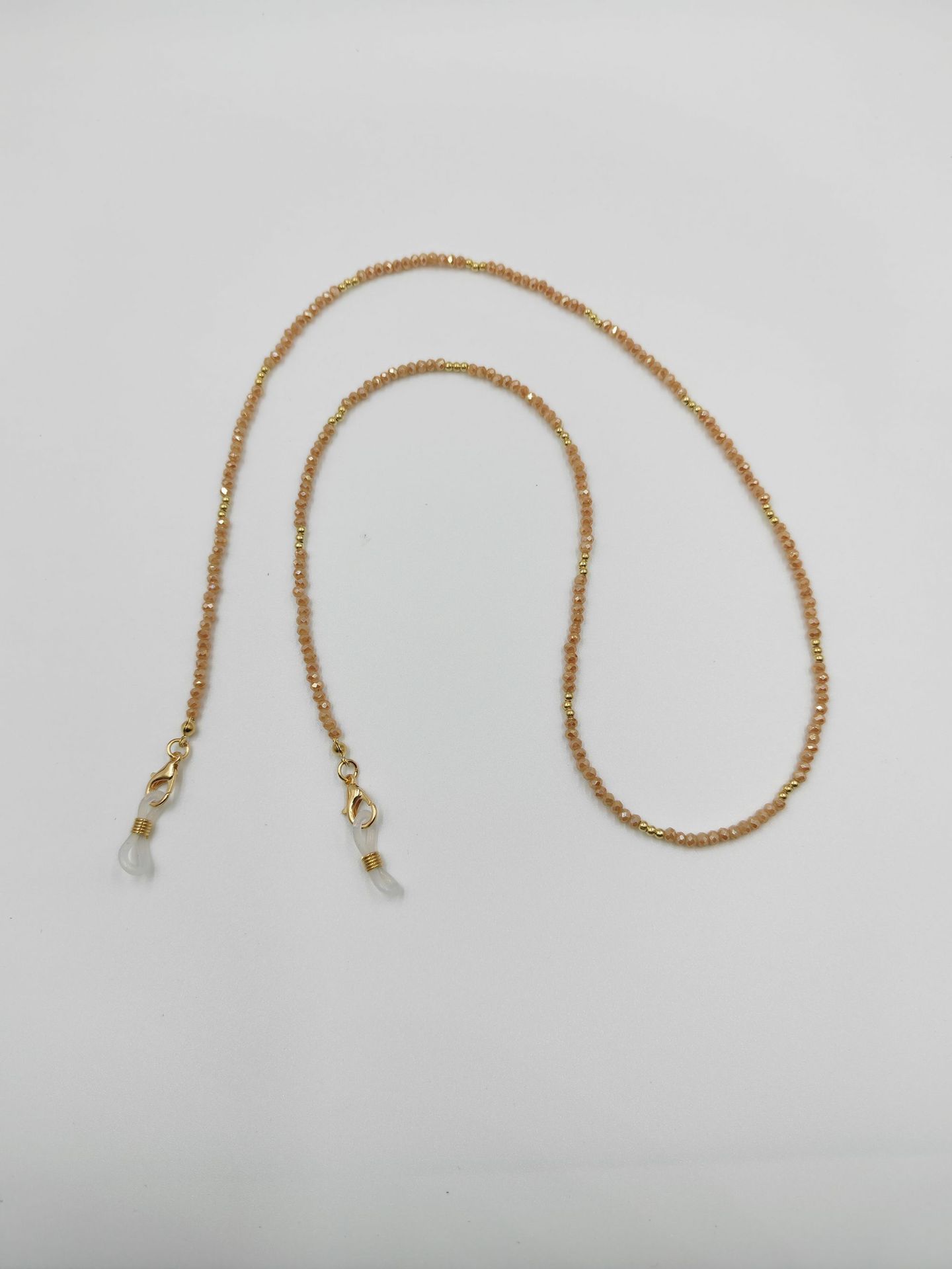 韩版时尚水晶夹金珠串珠眼镜链口罩链挂脖耳机挂链女项饰厂家直销详情7