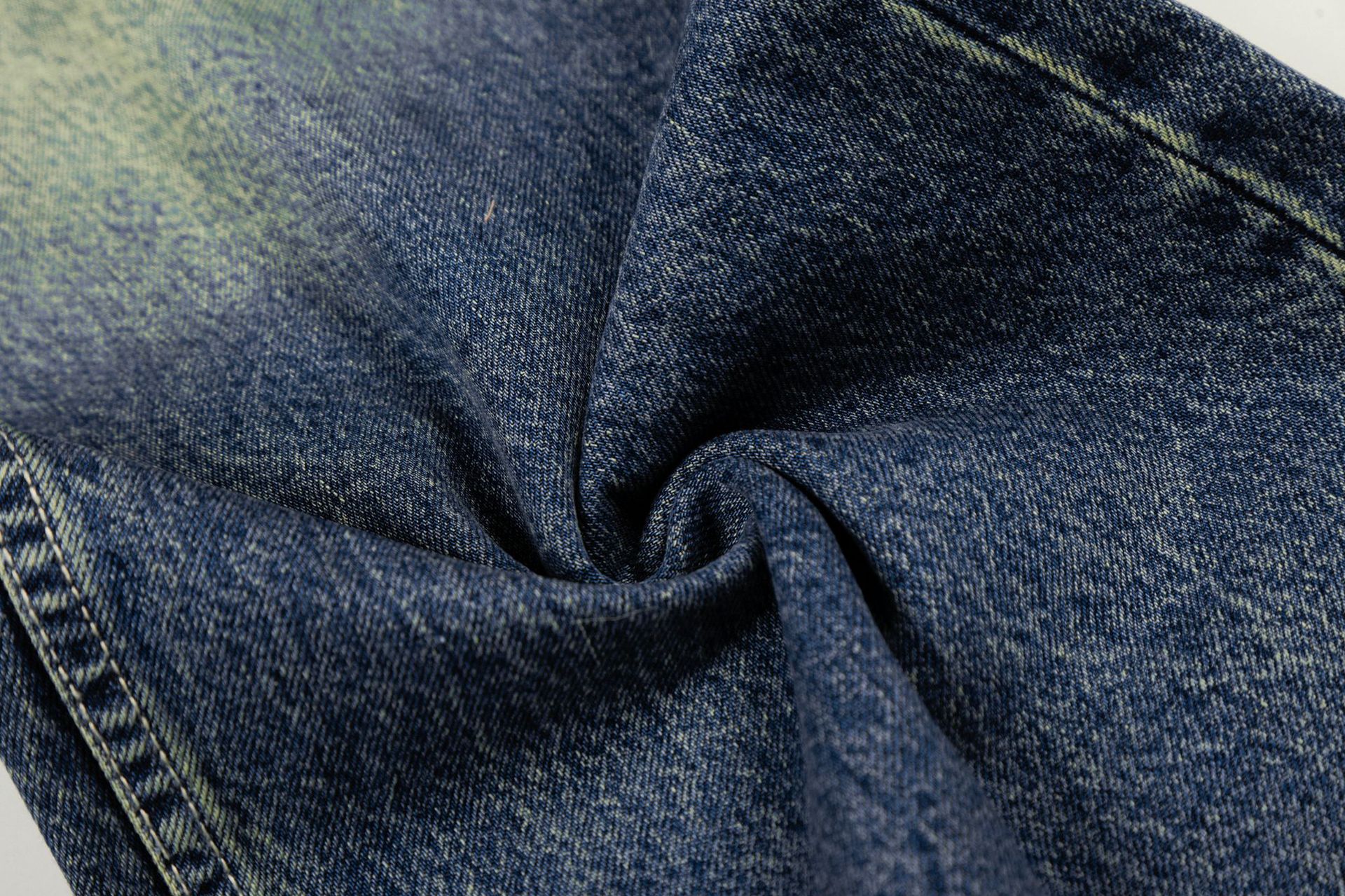 陆晟闪电纹做旧阔腿牛仔裤男女潮流美式复古水洗街头风休闲裤子潮详情17